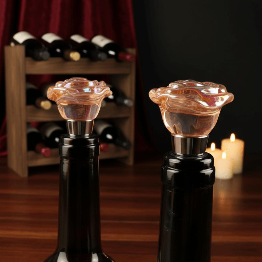 Bar Tools Leak Proof Rose Bottle Stoppers Decorative Keep Fresh Wine Bottle Plug Resin Wine Preservation Stoppers Wedding Events
