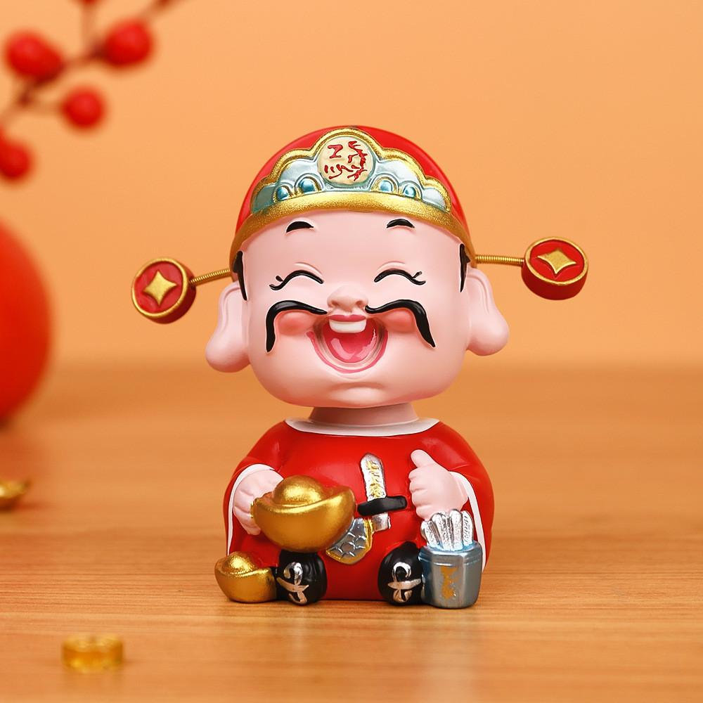 Feng Shui Wealth God Turning Fortune Resin Craft For Housewarming And Business Success