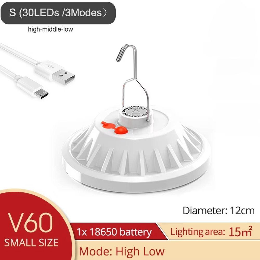 Rechargeable Waterproofs Tent Lamp 3 Lighting Modes Camping Charge Lantern  Barbecue Garden Tent