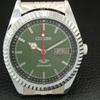 VINTAGE REFURBISHED CITIZEN AUTOMATIC 8200 JAPAN MENS GREEN DIAL WATCH a446835-1