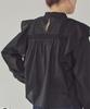 Titibait Pin Tuck Design Ruffle Blouse AFXP4300 Small Blue Women's