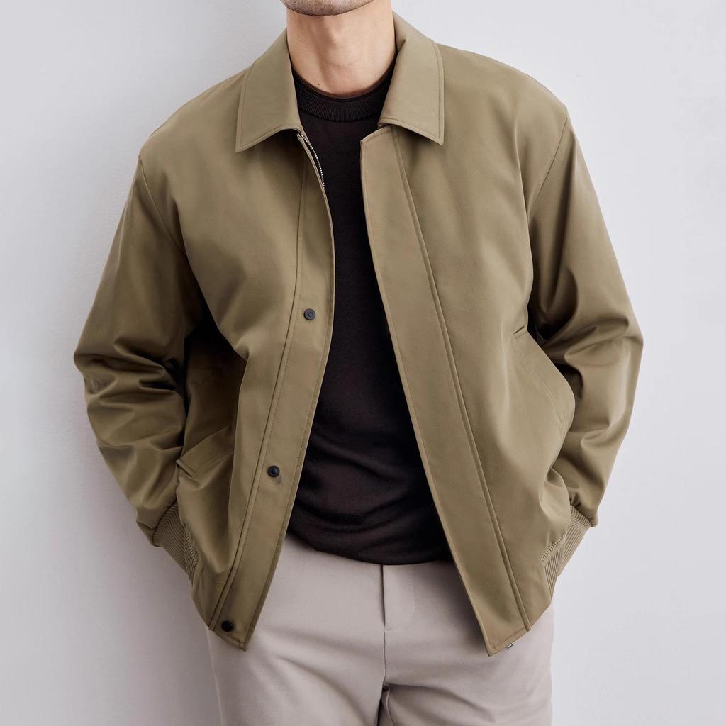 Men's Spring Solid Color Casual Lapel Jacket