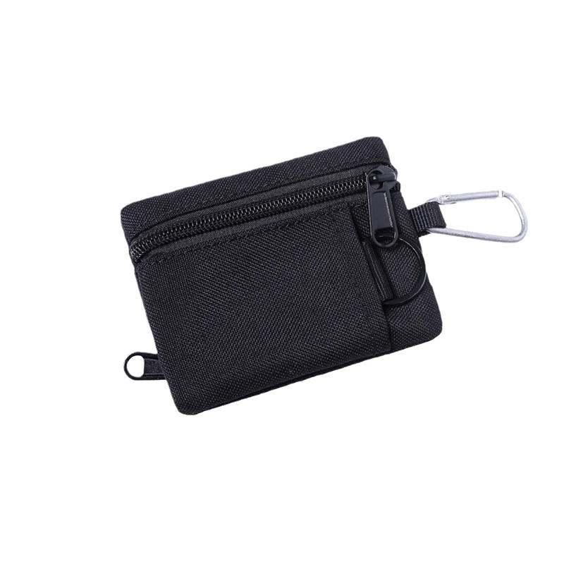 

Mini Molle Pouch Key Wallet Outdoor EDC Gadgets Portable Travel Zipper Belt Bag Tactical Purses Hunting Hiking Waist Wallet чорний