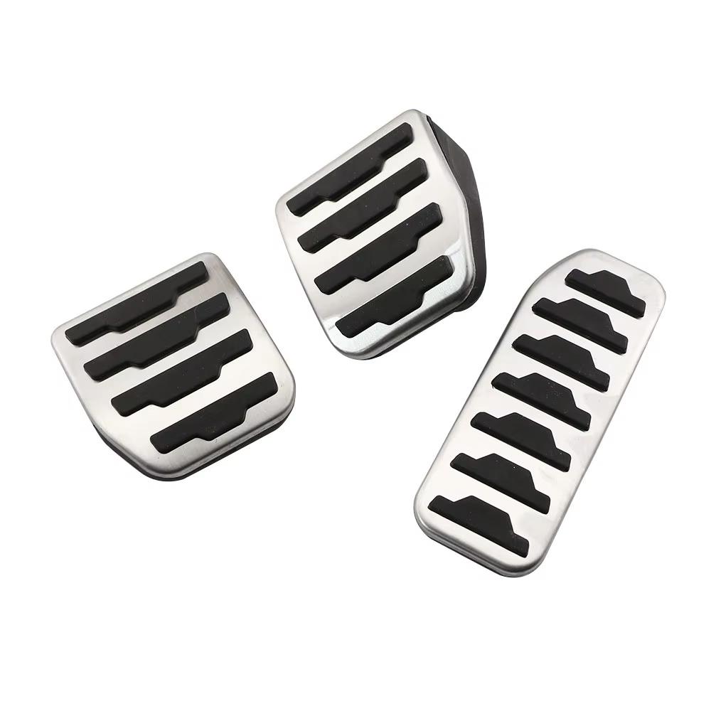 For Land Rover Discovery Sport L550 2014~2024 Car Brake Rest Stainless Accelerator Covers No Drilling Stainless Steel Acessories