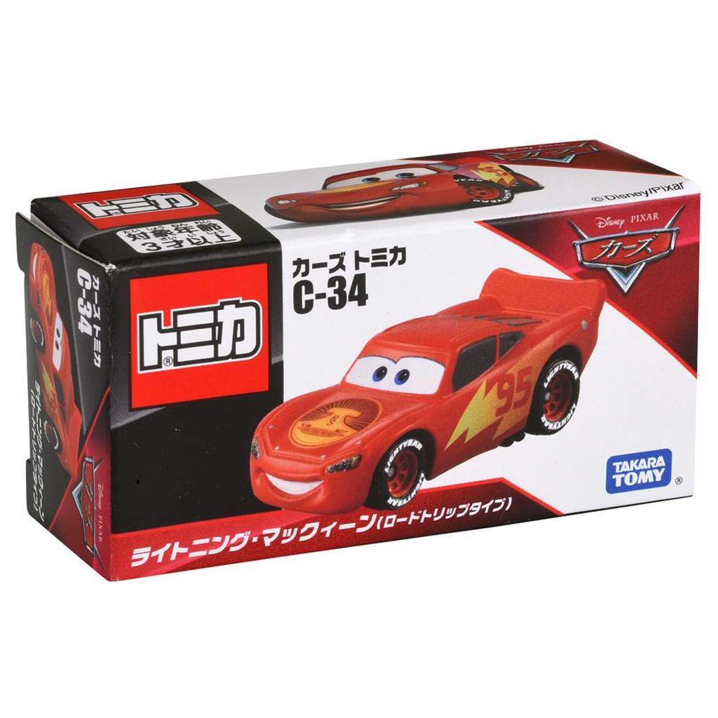 TAKARA TOMY Disney Cars Tomica Lightning McQueen Trip Miniature Car Toy for Ages 3 and Up C-34 (Road Type)
