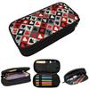 Playing Cards Poker Print Pencil Case for Kids Gifts Pen Box Pencil Bag Stationery Supplies Pen Holder Bag