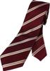 [Best Item] Narrow Striped Regimental Tie for Men, Slim Business Tie, 6cm Wide, Striped Pattern, Red, Wine Red, Gold, 75