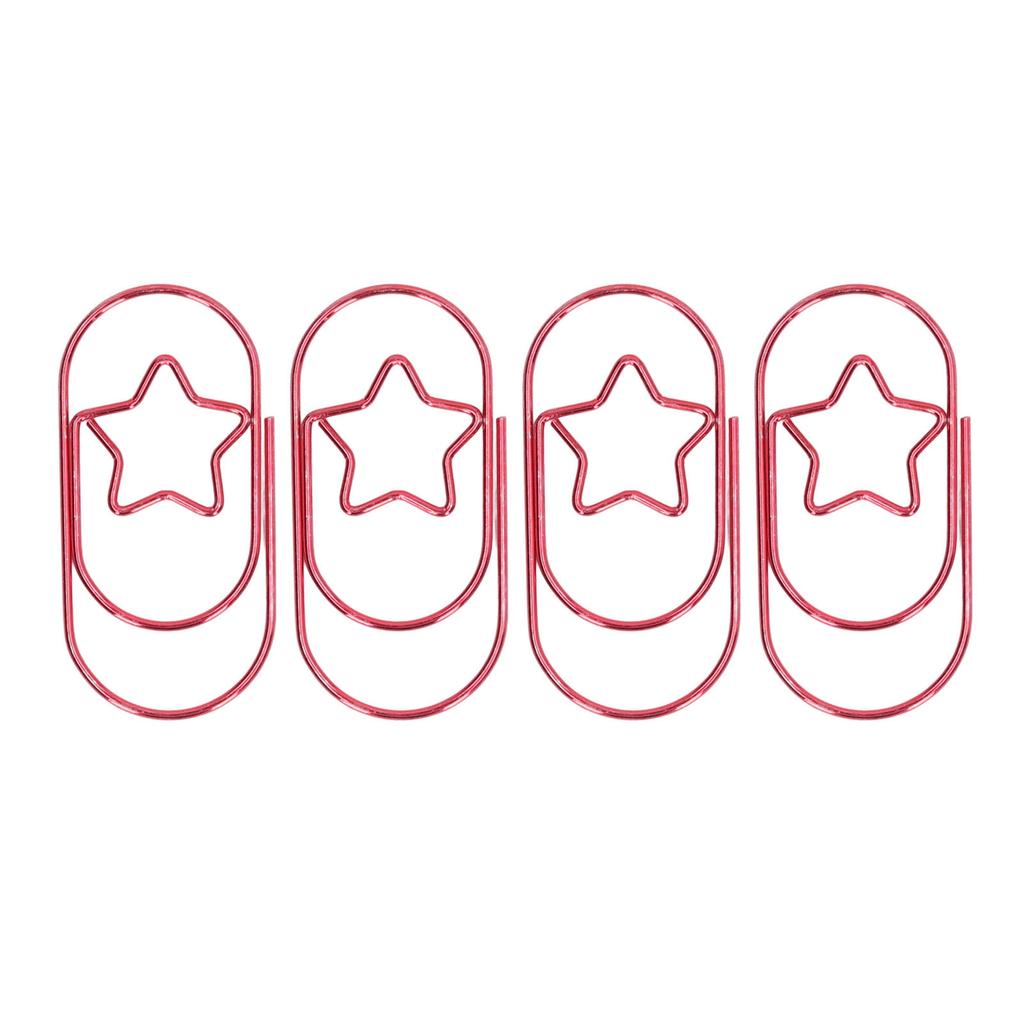 40Pcs   Paperclips Star   Rustproof Coating Multi Purpose Cute Paper Clips for Home School