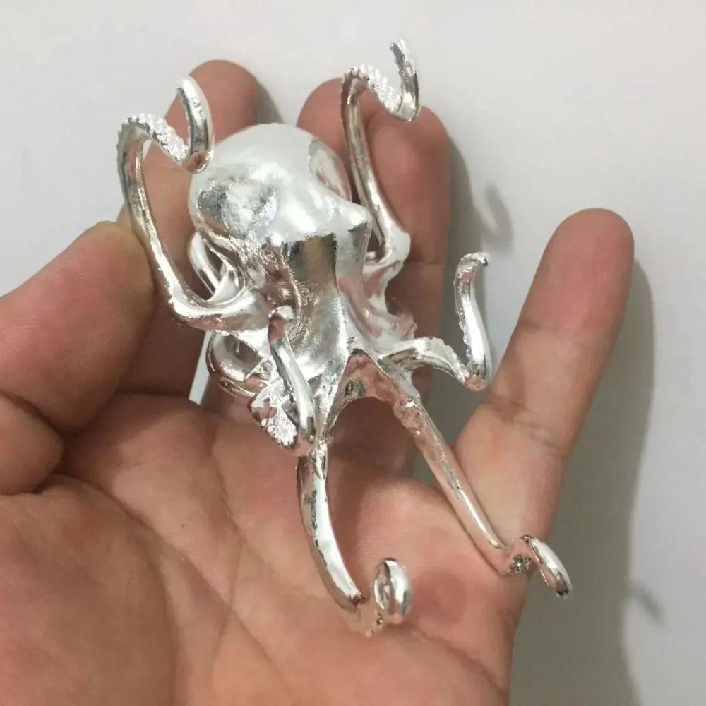 Figurines Statue Octopus Mobile Phone Holder DIY Crafts Zinc Zinc Alloy Octopus Model Car Decoration