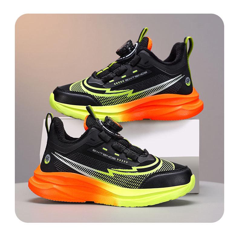 2025 Winter Boys' Waterproof Sports Shoes: Cotton-Leather, Velvet-Lined, Warm Running Shoes for Primary School