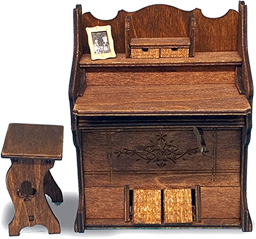 Asunarou Model 1/12 Scale Chair and Furniture Dongurisha Series 52: Old Small Desk and Chair, Miniature Accessory, Molded Color