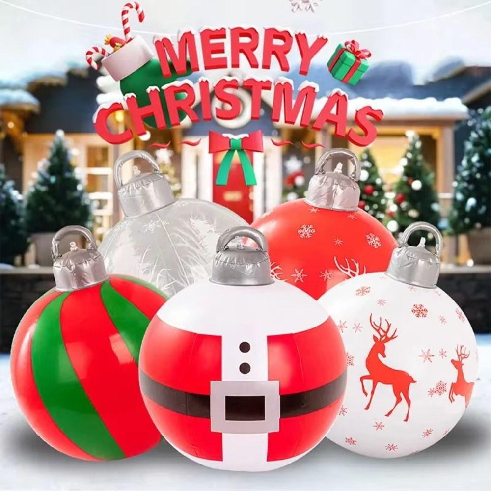 Giant Inflatable Christmas Ball Hanging Ornaments Christmas Balloons Party Supplies