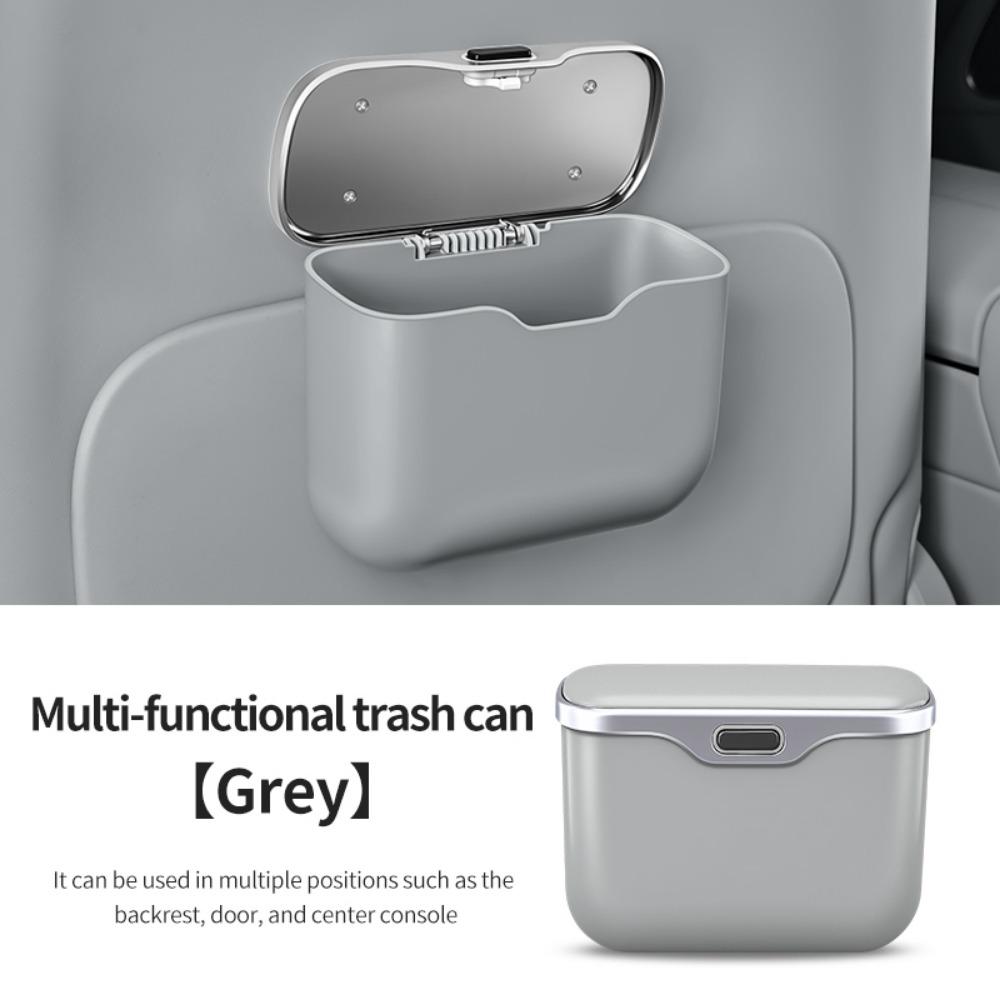 Waterproof Car Trash Can Solid Color Car Organizer Box  Auto Interior Accessories