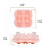 Diy Animal Handwork DIY Ice Creams Molds Silicones Popsicles Cheese Stick Molds with Lid Cake Stick Molds 4-link
