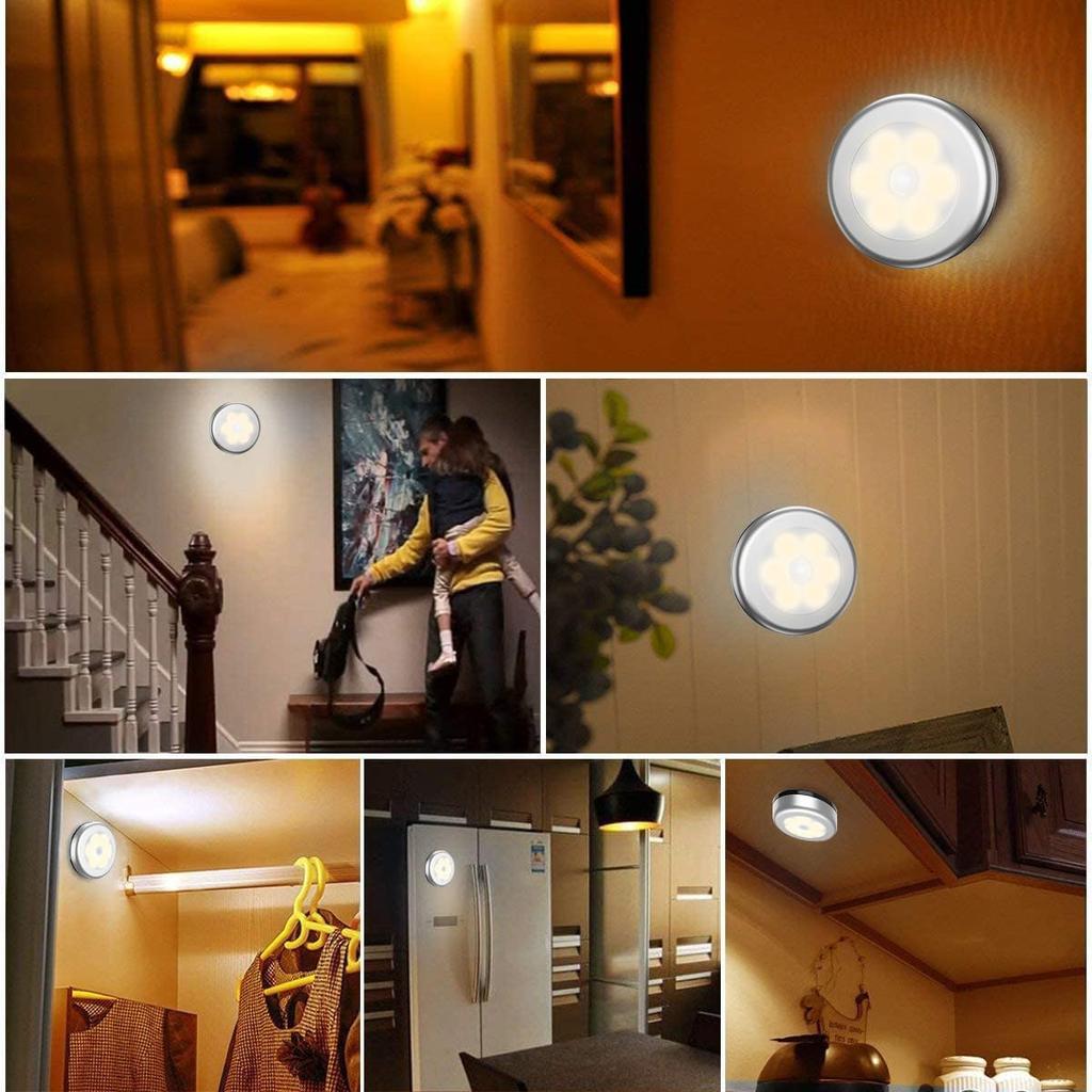 AMIR LED Sensor LED Night 3M Tape for Indoor Set of Warm White Light, Battery-Operated, Small, Wireless, Magnetic, Light, Flashlight, Adhesive,