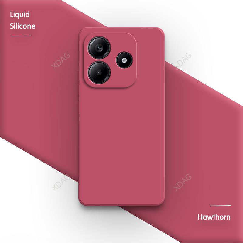 Liquid Silicone Phone Case for Redmi Note 14 Pro Plus Pro+ 14S Note14 14Pro 4G 5G Original Soft Back Cover Classic Shell Housing