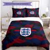 Set Biancheria da Letto Stampata Calcio Inghilterra 3 Pezzi Copriletto Traspirante Accogliente come Regalo per la Casa Nuova o per le Feste