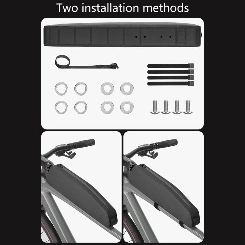 Waterproofed Cycling Handlebars Bag With Detachable Shoulder Strap and Elastics Storage Band for Mountain Bike