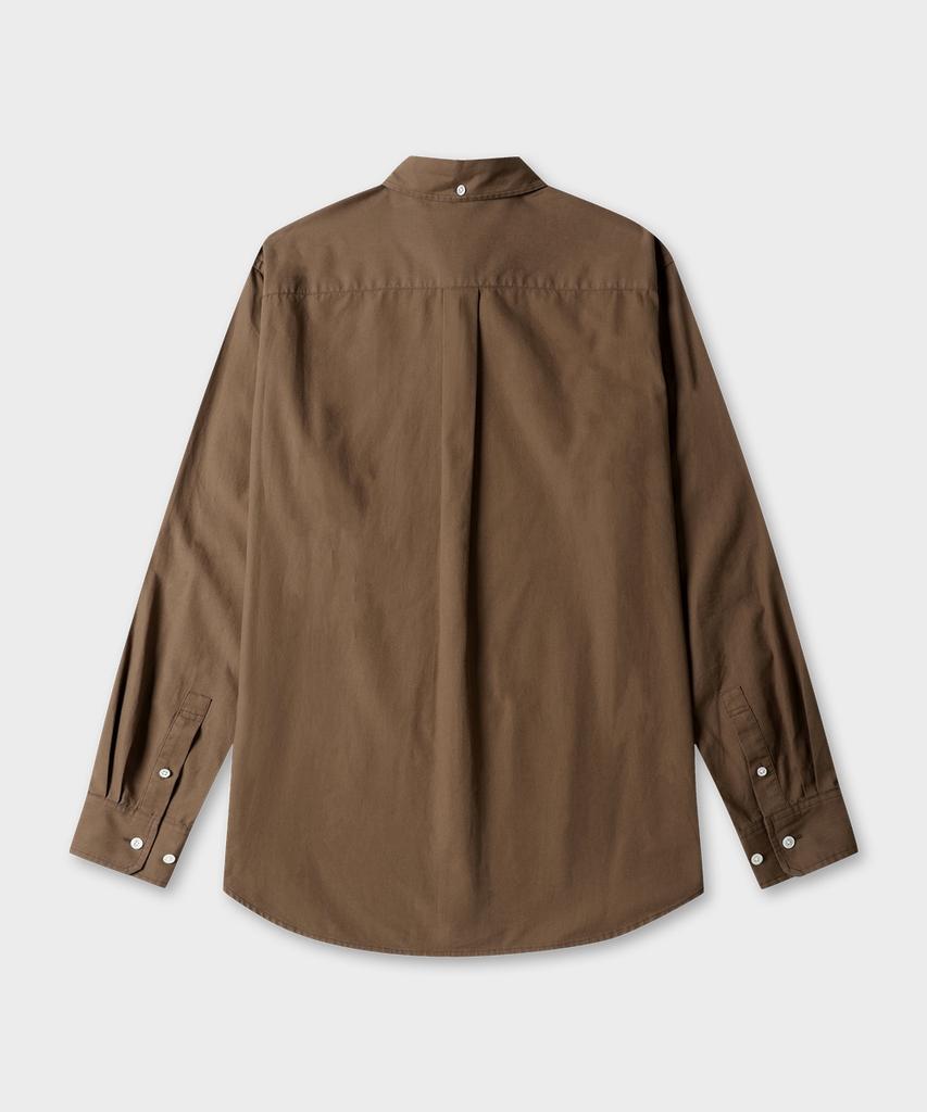 TAILDERN Miles Cotton Button Down Shirts Brown
