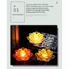 Flicker Effect Flameless Candle Multicolor Lotus Design Light LED Lotus Lamp  Home Decoration