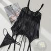 Felinus Women Nové Body Sexy Punk Prsatější Krajka Temptation Overal Bodycon G String Tanga Spodní prádlo Síťovina Transparentní Oblečení na spaní