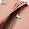 TUCANO Women's Wallet, Top-Grain Leather, Long-Style Purse, Multi-Card Slots, Pink