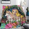 Genie Print Flannel Blanket, High Quality Comfortable for All Seasons, Home Decor, Warmth and Comfort, Perfect for Christmas Gifts