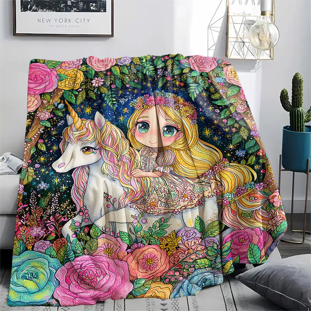 Genie Print Flannel Blanket, High Quality Comfortable for All Seasons, Home Decor, Warmth and Comfort, Perfect for Christmas Gifts