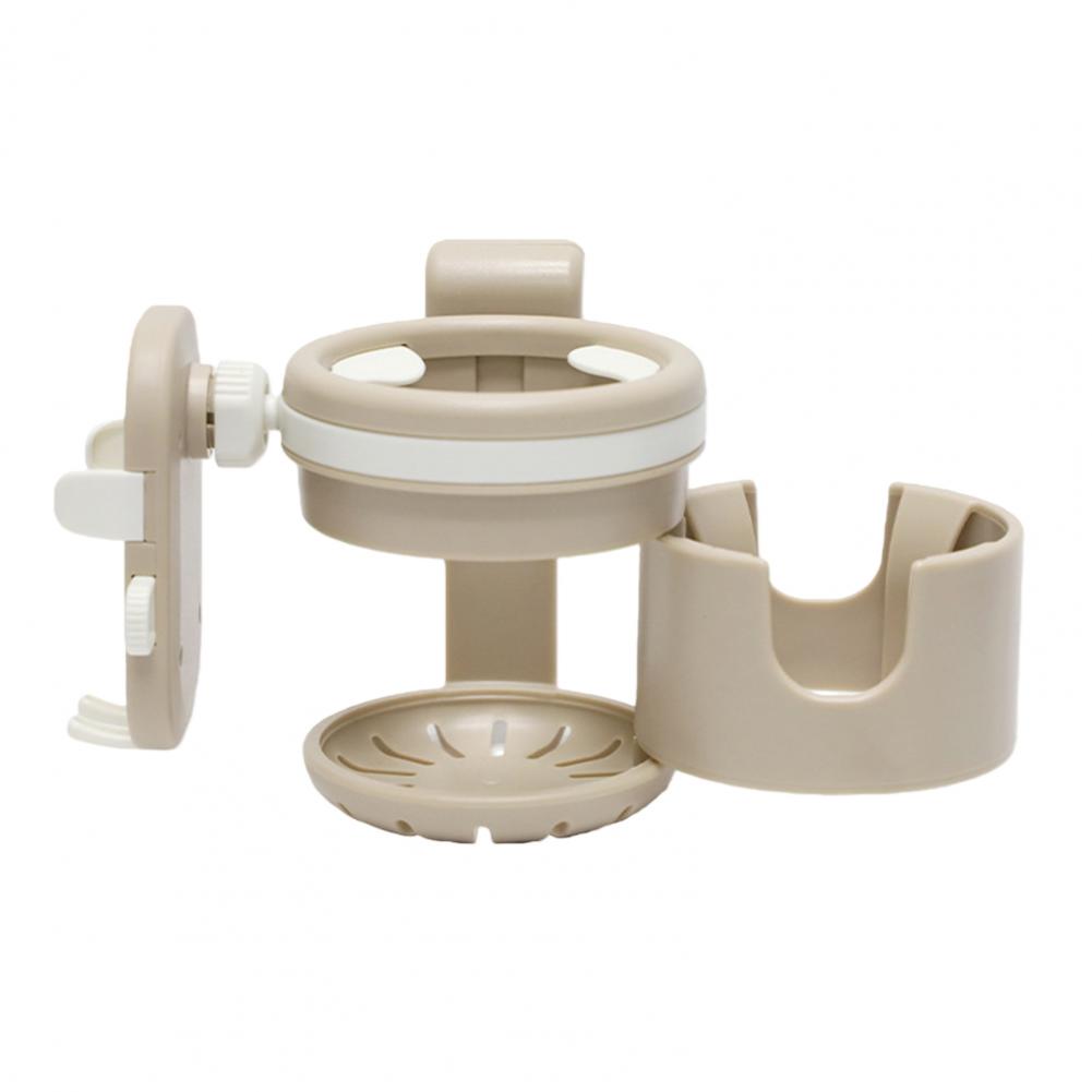 3 in 1 Stroller Cup Holder with Phone Mount Rotatable Drink Holder Non Slip Removable Stroller Cup Holder for Parents хаки