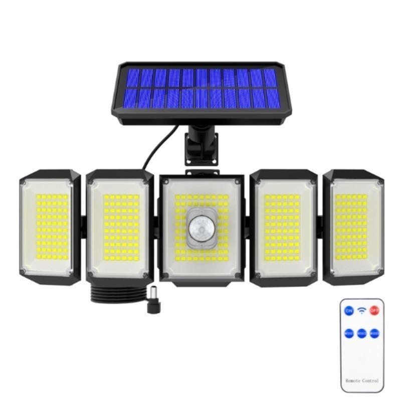 Solar Lights for Outdoor Use with Motion Sensor, 300 LEDs Super Bright with Remote, 3 Modes IP65 Waterproof for Garden