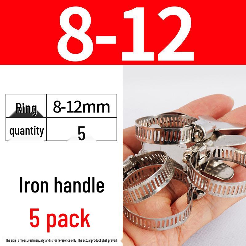 Nerezová hadicová spona, ručně utahovací páska pro vodní a vzduchové potrubí