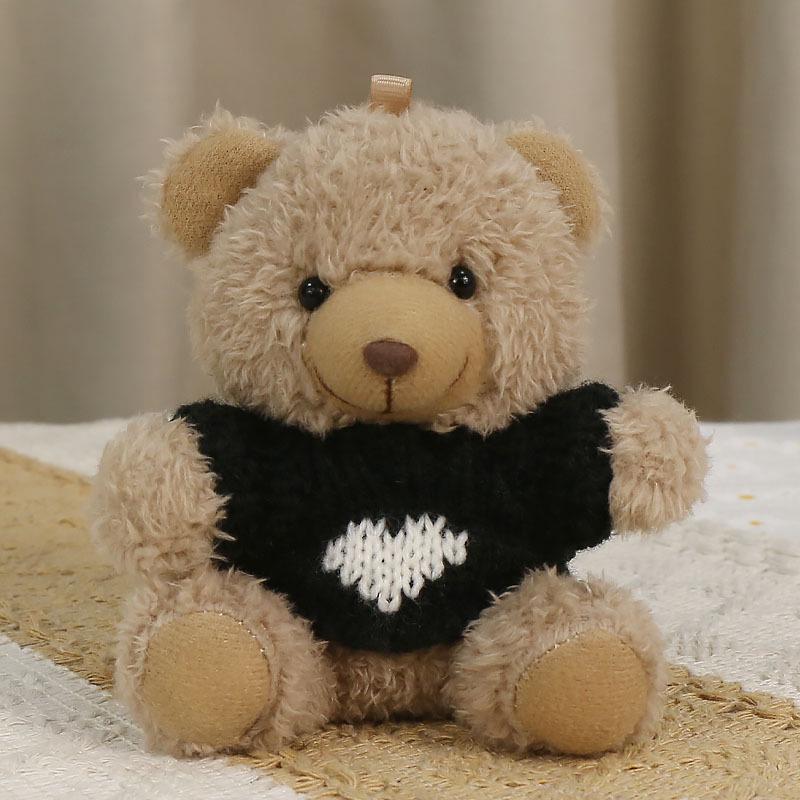 Charming Teddy Bear Keychain Plush Doll - Dressed Up Couple Backpack Ornament Gift