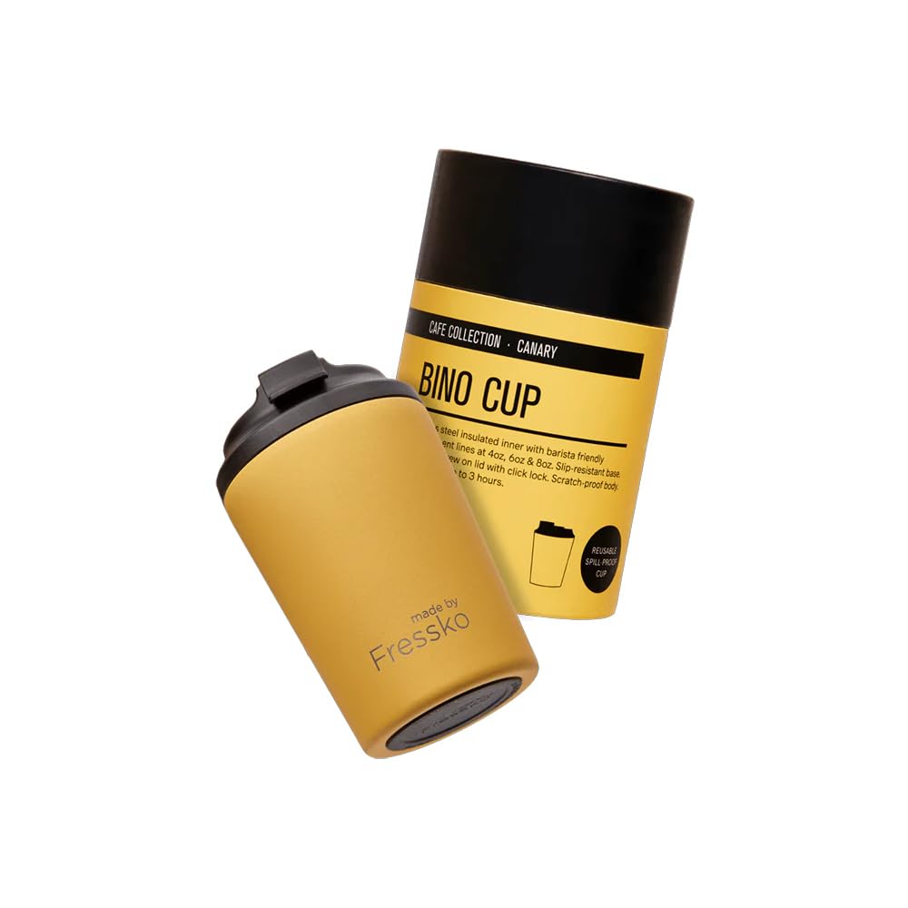 

Сделано Fressko Bino Тамблер для сохранения кофе вкусным надолго, герметичный, / (Канарейка)