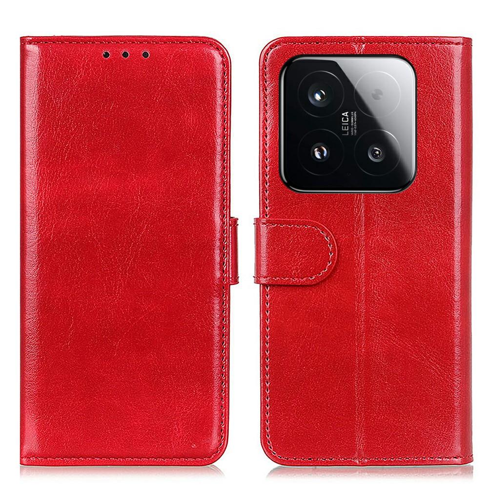 For Xiaomi 15T Case Crazy Horse Texture PU Leather Phone Stand Cover