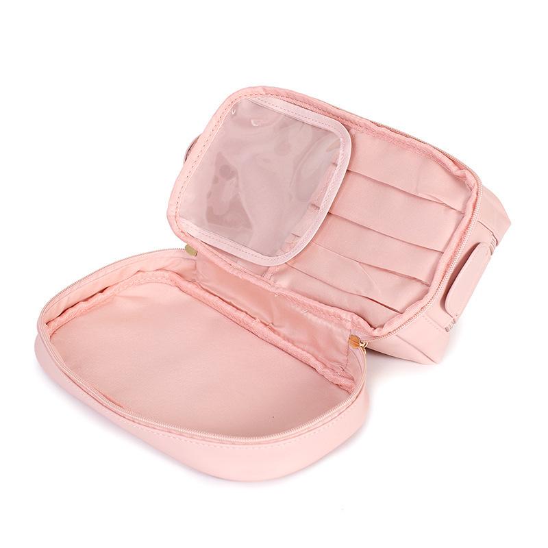 

Новая портативная косметичка, большая вместительная сумка для хранения розовый