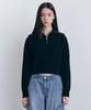 Woman Women'S Lambswool Ribbed Knit Half Zip [Black]