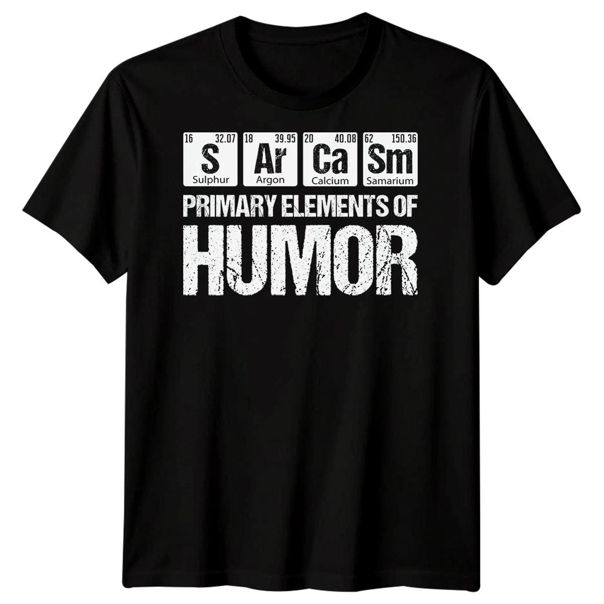 Science Chemistry Humor Periodic Table Mens T shirt Primary Elements Of Humor 3XL