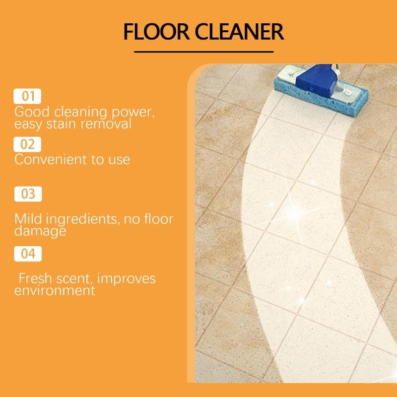 Household Floor Cleaning Liquid Safe For Tiles Hard and Wood Floor Cleaner Scented and Fast Drying Formula