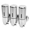 Triple Shampoo And Conditioner Dispenser T Bar Lever Refillable Wall Mount Body Wash Dispenser for