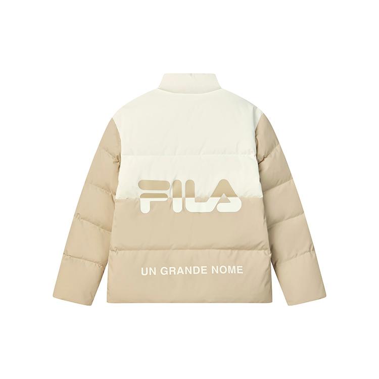 New FILA Down Jacket Winter Unisex Birch Wood Color F11U249903F-LK