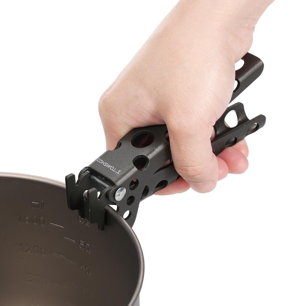 TOMSHOO Aluminum Pot Lifter Camping Pot Pan Grip Handle Outdoor Cooking Pot Holder
