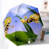 Bienenglück:Automatischer Auf- und Zu-Regenschirm mit 3-fach-Faltung, Eisenrahmen für den Außenbereich, Perfektes Geschenk für Fans und Reisende!0104083a