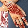 1 Foglio Hennè Ramadan Stile Indiano Tatuaggi Temporanei Per Mani Dita Donne, Adesivi Finti Tatuaggi Lunga Durata Realistici