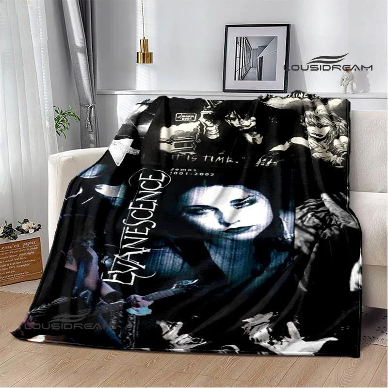 EvaneScence Band Retro Printed Fashion Warm Blanket Flannel Blanket Bed Linings Home Travel Birthday Gift