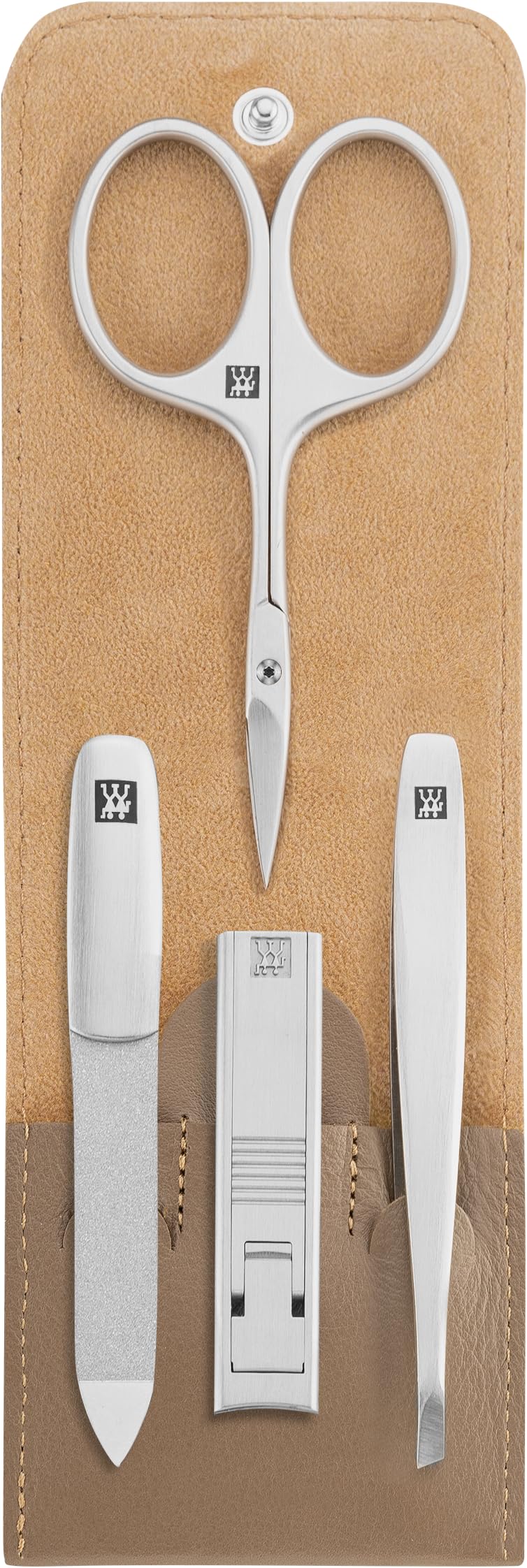 Zwilling Henckels ZWILLING Care Set Nail Nail Tweezers Gift Set Japanese J.A.  Nail 4-Piece (Leather Case)  Clippers, File, [Official Retailer]