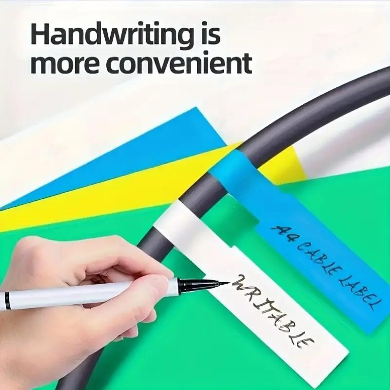 180pcs Self-Adhesive Cable Labels Colorful Waterproof Wire Marking Ties Laser Printer Stickers Fiber Wire Labels Organizers