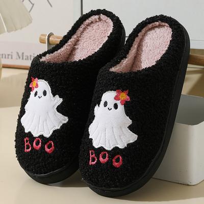 Neue Halloween niedliche Cartoon Geist warme Winter Baumwollpantoffeln Herren und Damen Paar Zuhause Indoor Baumwollpantoffeln