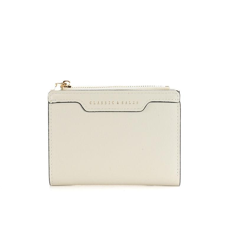Women Fashion Bi-fold Short Wallets Artificial Leather Card Holder Zipper Coin Purse GZW