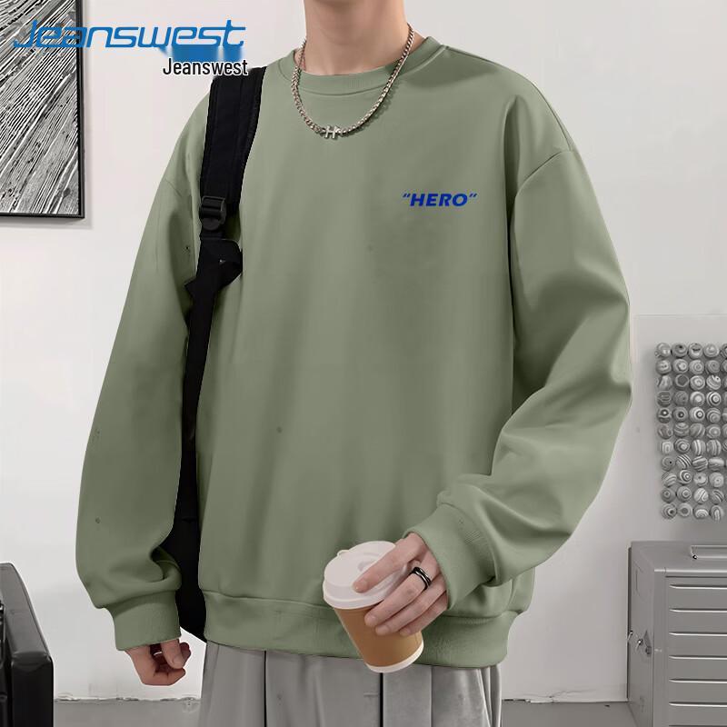 Jeanswest Men's Letter Print Crewneck Sweatshirt