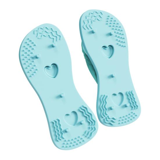 Dog Toys for Reducing Destructive Chewing 1 Pair Silicone Flip-flop Chew Toys, Funny Thong Sandal Safe Indoor Outdoor Fetch Shape Puppy Teething Teeth